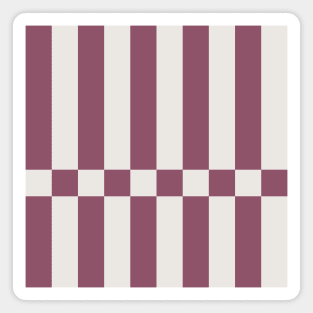 Dusty purple stripes pattern Magnet